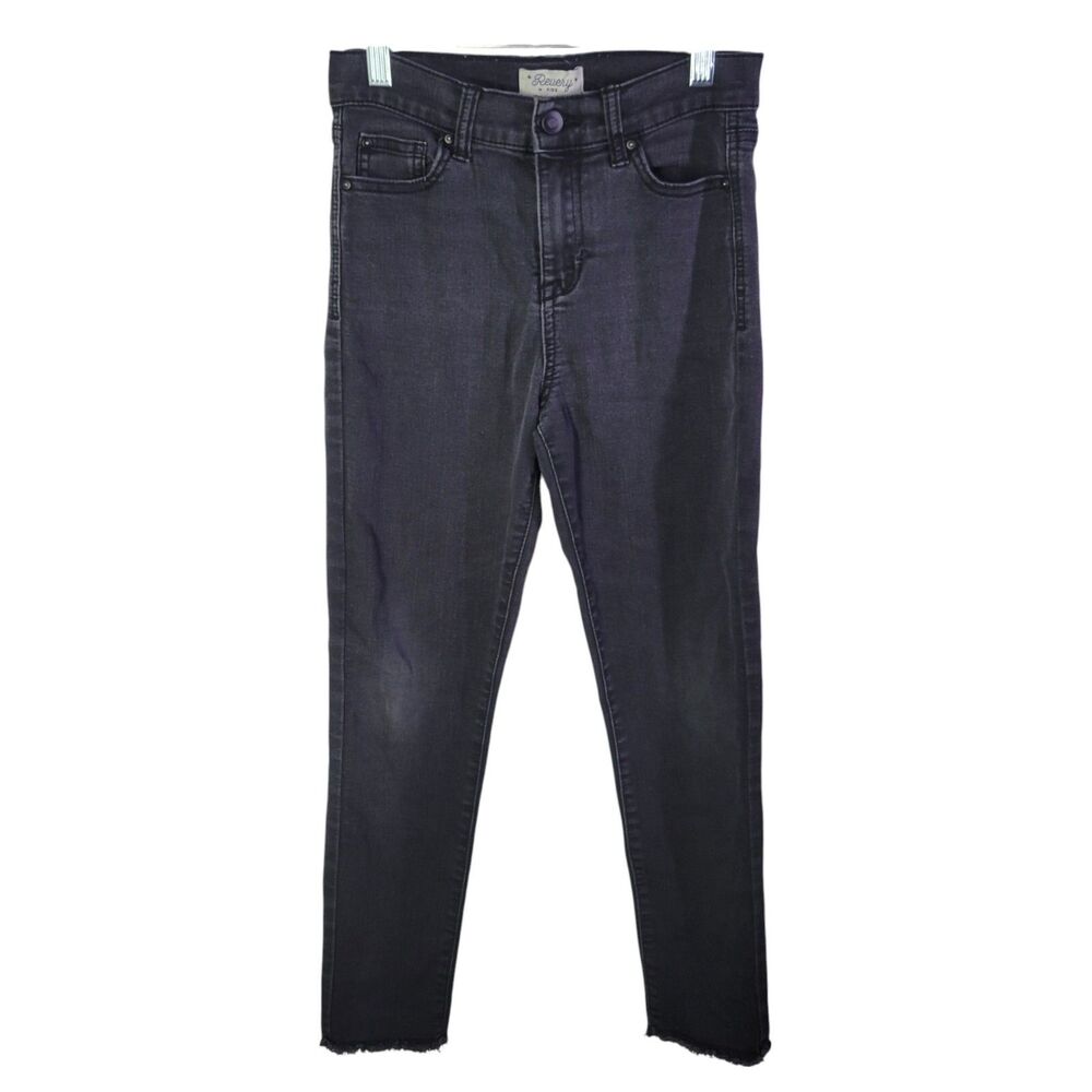 Revery Kids Girls Size 12 Black Solid Skinny Ankle Jeans